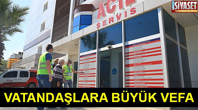 Pamukkale Belediyesi'nden vatandaşlara vefa