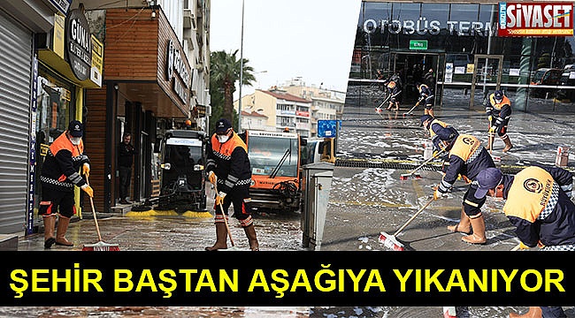 Şehir baştan aşağı yıkanıp dezenfekte ediliyor
