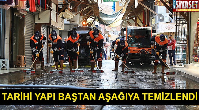 Tarihi yapı baştan aşağı temizlendi