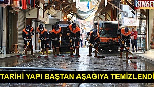 Tarihi yapı baştan aşağı temizlendi