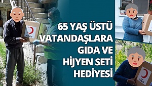 65 yaş üstü vatandaşlara gıda ve hijyen seti hediyesi