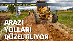 Arazi yolları düzeltiliyor