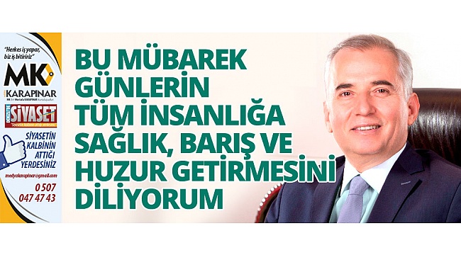 Başkan Zolan'dan Ramazan Bayramı mesajı