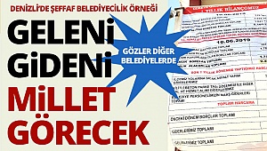 Başkan Kepenek gelir-gider tablosunu belediye binasına astı