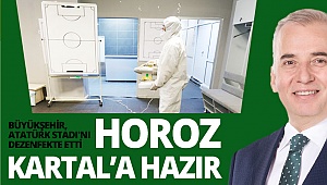 Büyükşehir, Atatürk Stadyumu'nu dezenfekte etti