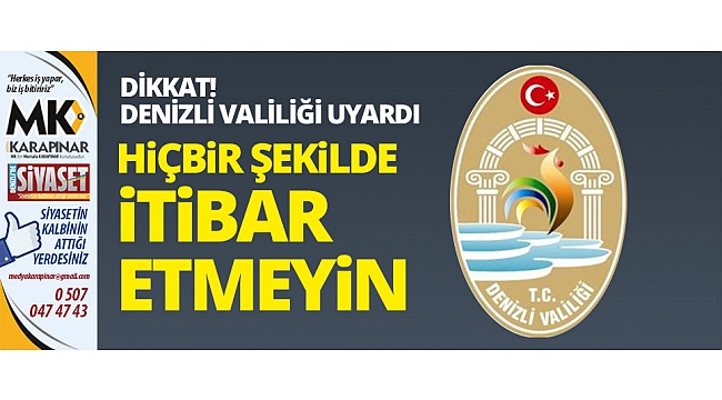 Dolandırıcılara dikkat