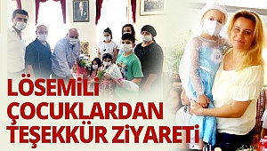 Lösemili çocuklardan Başkan Şevik’e teşekkür ziyareti