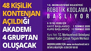 Merkezefendi Belediyesi Robotik Kodlama kursu açıyor