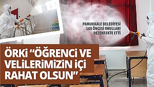Pamukkale Belediyesi LGS öncesi okulları dezenfekte etti