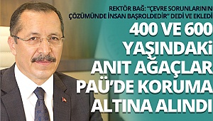 Rektör Bağ: 600 yaşında ki anıt zeytinler korumamız altında