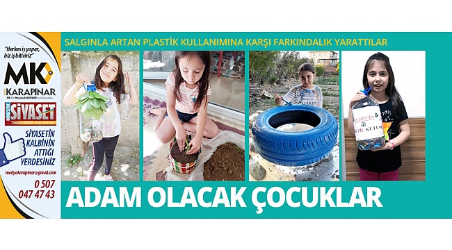 Salgınla artan plastik kullanımına karşı farkındalık yarattılar