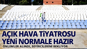 Açık hava tiyatrosu dezenfekte edildi