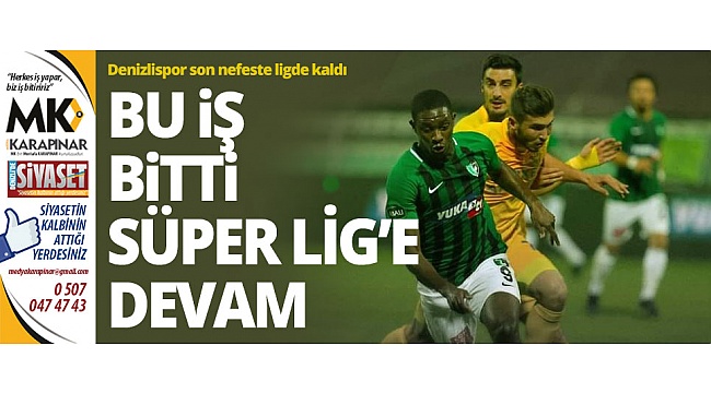 Bu iş bitti