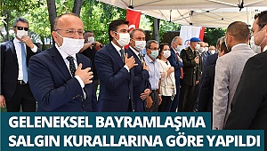 Geleneksel bayramlaşma salgın kurallarına göre yapıldı