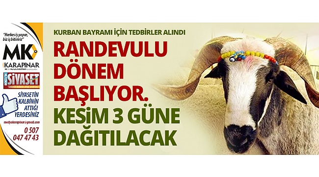 Kurban Bayramı için tedbirler alındı
