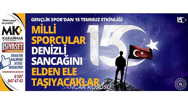 Milli sporcular Denizli sancağını elden ele taşıyacak