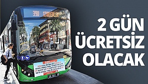 Otobüsler bayramda 2 gün ücretsiz