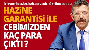 Öztürk, Hazine garantisi ile cebimizden kaç para çıktı?