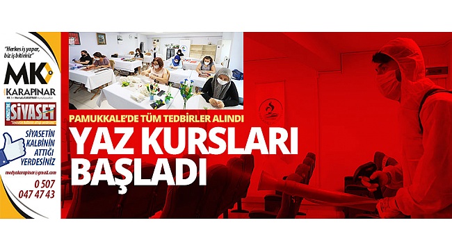 Pamukkale’de Yaz Kursları başladı