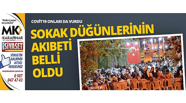 Sokak düğünlerinin akıbeti belli oldu