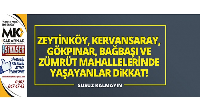 Susuz kalmayın