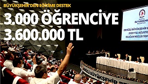 3.000 öğrenciye 3.600.000 TL