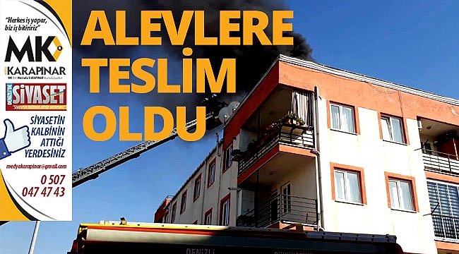 Alevlere teslim oldu