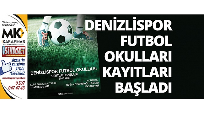 Denizlispor Futbol Okulları kayıtları başladı