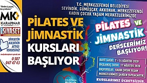 Pilates ve jimnastik kursları başlıyor