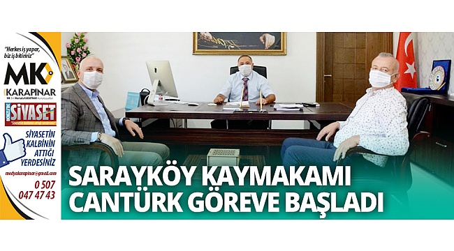 Sarayköy Kaymakamı Cantürk göreve başladı