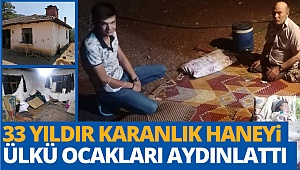 33 yıl elektriksiz yaşayan aileye Ülkü Ocakları ışık oldu