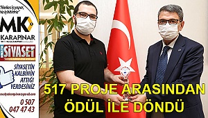 517 proje arasından ödül ile döndü