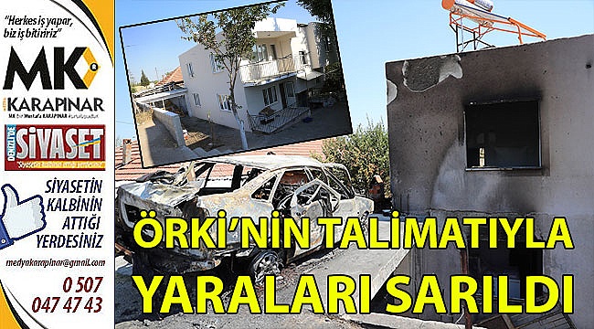 Evi yanan aileye Pamukkale Belediyesi sahip çıktı