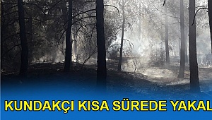 Kundakçı kısa sürede yakalandı