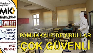 Pamukkale’de okullar dezenfekte edildi