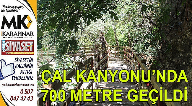 Çal Kanyonu’nda 700 metre geçildi