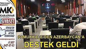 Pamukkale'den Azerbaycan'a destek geldi