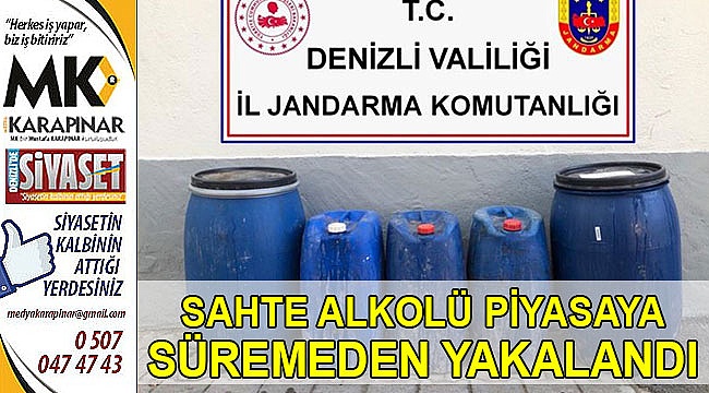Sahte alkolü piyasaya süremeden yakalandı
