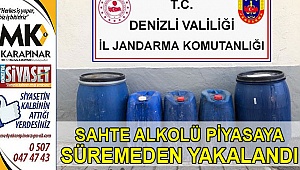 Sahte alkolü piyasaya süremeden yakalandı