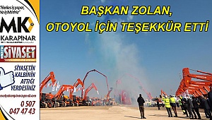 Başkan Zolan'dan teşekkür