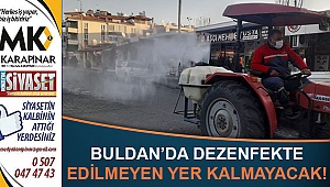 Buldan, baştan aşağı dezenfekte ediliyor