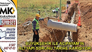 Büyükşehir ile Acıpayam’ın altyapı sorunu tarihe karışıyor