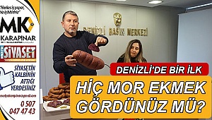 Denizli’de mor ekmek üretildi