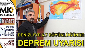 Eskihisar-Laodikya ve Pamukkale fayları 6.7 şiddetinde deprem üretebilecek potansiyele sahip