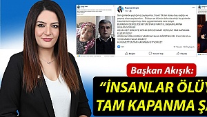 “İnsanlar ölüyor, tam kapanma şart”
