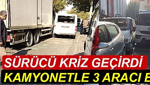 Kriz geçiren sürücü araçları ezdi