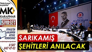 Büyükşehir Sarıkamış şehitlerini anıyor