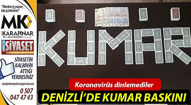 Denizli'de kumar baskını