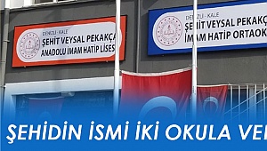 Denizli’de şehidin ismi 2 okula verildi