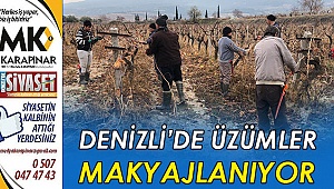 Denizli'de üzümler makyajlanıyor